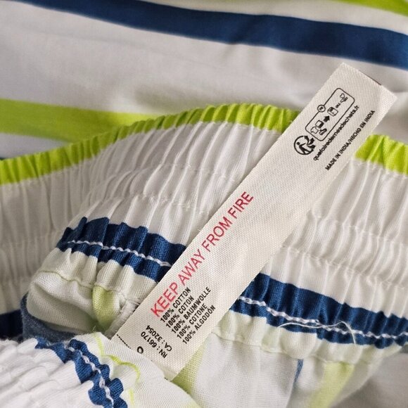 Anthropologie Boxy Bermuda Shorts Striped Tie Waist Cotton Beachy Size Small NWT - Picture 6 of 10